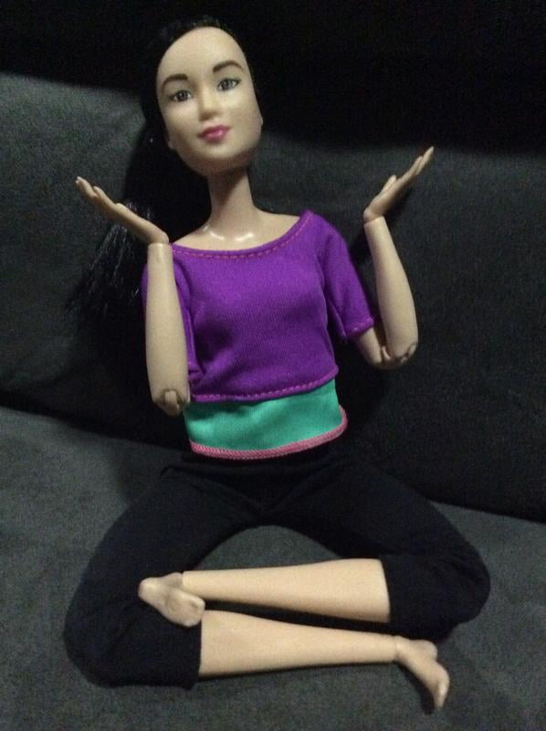 Barbie Made to Move Doll Purple Top Walmart