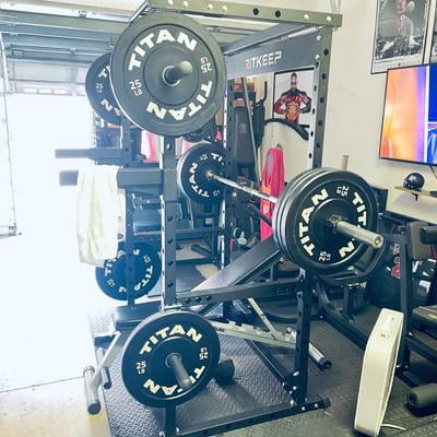 RitKeep Fitness RMAX 2250 Squat Power Rack with Incline Bench