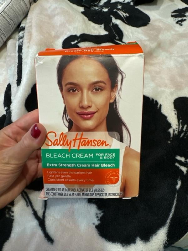 Sally Hansen Extra Strength Creme Hair Bleach Kit for Face, Arms