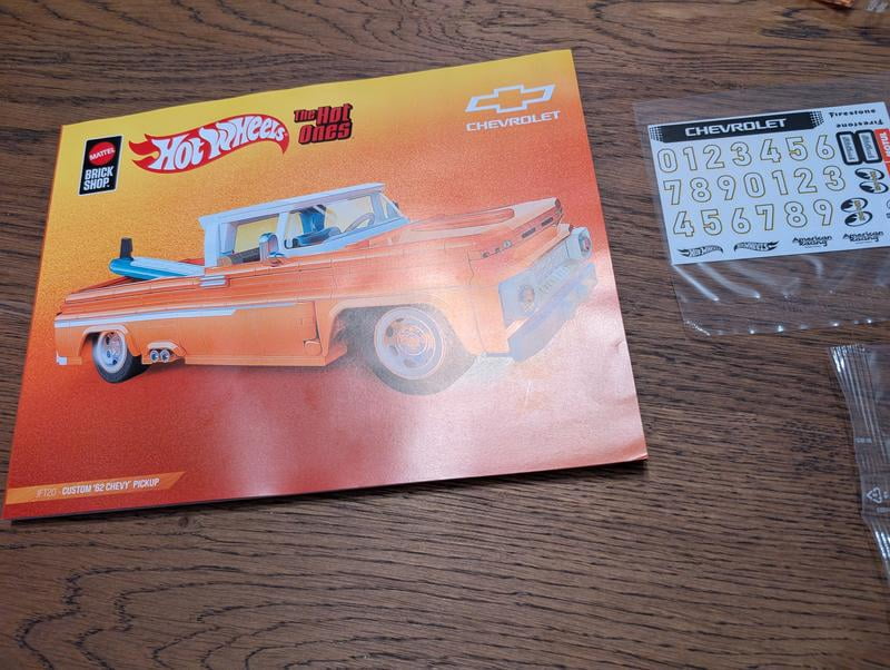 MATTEL BRICK SHOP, Toy, Hot Wheels Custom 62 Chevy Pickup, 858pc