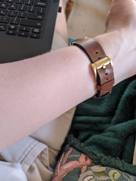 Wylie Three-Hand Brown Leather Watch 