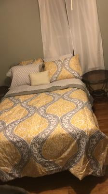 Mainstays Yellow Damask 6 Piece Bed In A Bag Bedding Set Twin