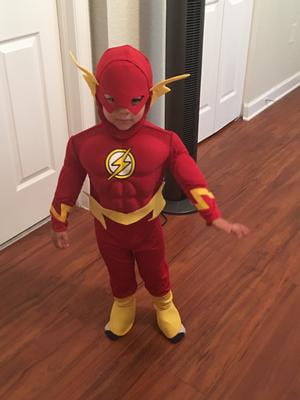 Kids The Flash Costume - Muscle Chest Superhero Outfit For Book Week, Halloween, Parties