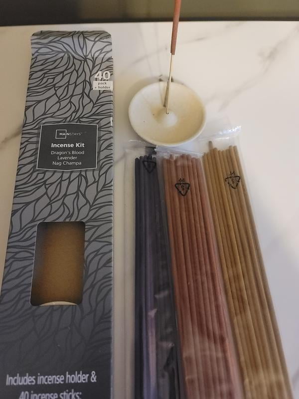 Mainstays Incense Kit with 40 Fragrance Sticks and Holder