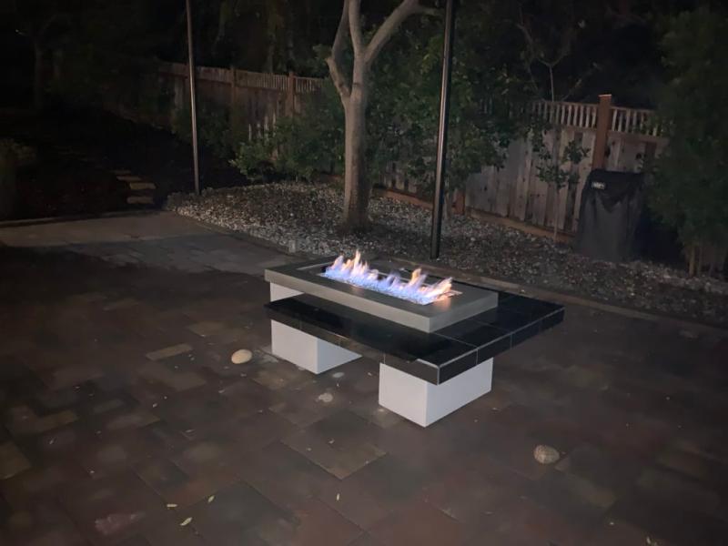 Outdoor Greatroom Uptown 64 5 In Fire, Uptown Black Gas Fire Pit Table
