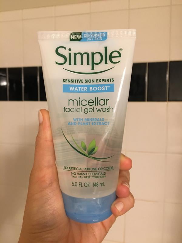 simple micellar face cleanser