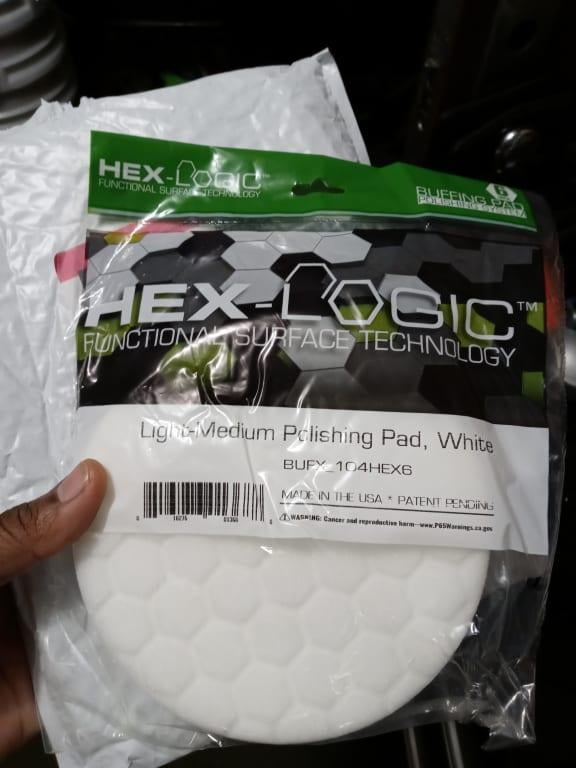 Chemical Guys Buffing Polish Hex-Logic Light-Medium Polishing Pad White 5  Inch!!