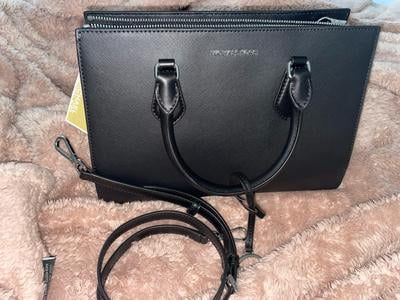 Michael Kors Sheila Small Powder Blush Vegan Leather Center Zip