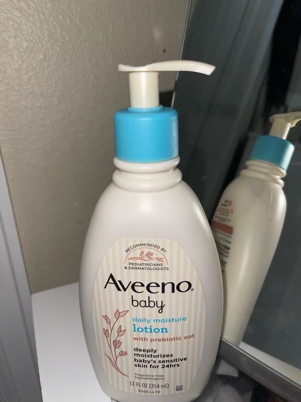 Aveeno Baby Daily Moisture Lotion with Pump, 24hr Protection, 18