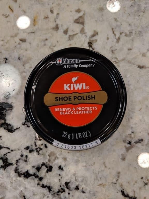 KIWI Shoe Polish, Black, 1.125 oz (1 Metal Tin), Pack of 4