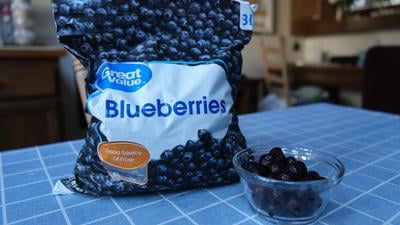 Great Value Frozen Blueberries 48 oz Resealable Bag for Smoothies
