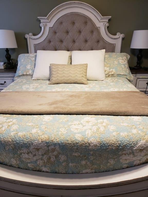 Laura Ashley Brompton Serene Reversible Cotton Quilt Set Walmart Com Walmart Com