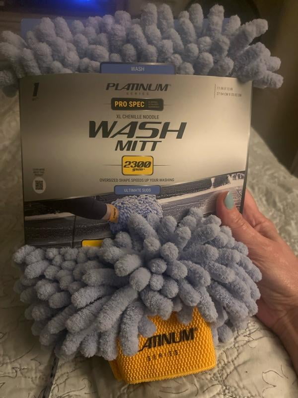 Platinum Series Pro Spec Chenille Microfiber Car Wash Mitt, Extra