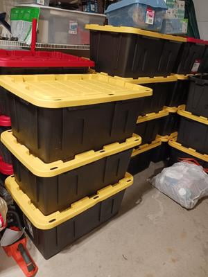 Tough Box 17 Gallon Heavy Duty Plastic Storage Tote, Stackable