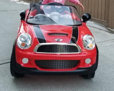 toddler pink mini cooper