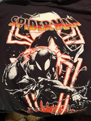 Spider-Man, Men's & Big Men's Graphic Crew Neck T-Shirt, Black