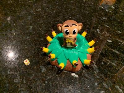  Banana Blast - Pull The Bananas Until The Monkey Jumps Game -  Includes a Fun Colorful 24pc Puzzle by Goliath , Green : Toys & Games