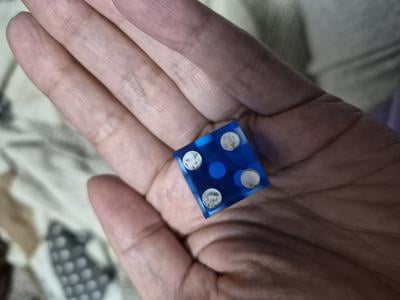 Lot De 10 Gros Dés à Jouer En Acrylique Transparent Bleu – Dés De Casino Hexaèdres 19 Mm – Jeux De Société Et Craps