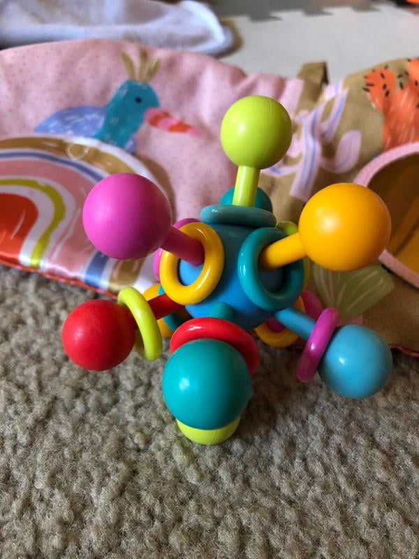 manhattan toy atom rattle & teether grasping activity baby toy