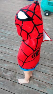 spider man hooded towel