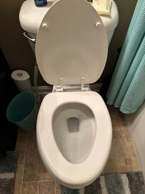 Mainstays White Elongated Slow Close Toilet Seat With Easy Off Hinges Each
