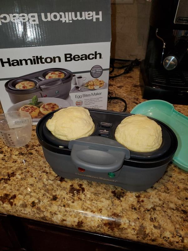  Hamilton Beach Sous Vide Style Electric Egg Bite Maker &  Poacher with Removable Nonstick Tray, Makes 2 in Under 10 Minutes, Teal  (25506): Home & Kitchen