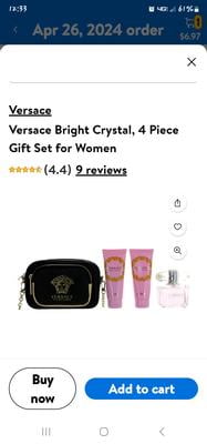 Versace Bright Crystal Perfume Gift Set for Women with Bag