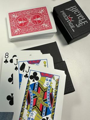 2 pack) Bicycle Prestige Plastic Premium Playing Cards, Standard