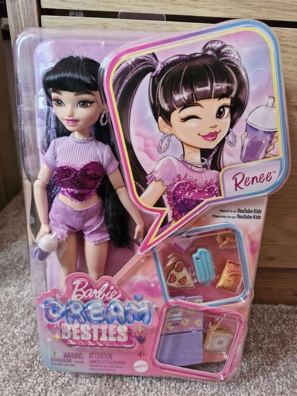 Barbie Dream Besties Playset with Renee Fashion Doll, Long Black