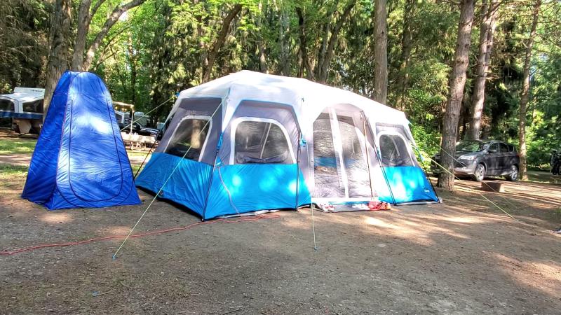 CORE Equipment 10 Person Lighted Instant Cabin Tent with Awning ADO  #:CST-10220 Used Once .Price is Firm. for Sale in Arcadia, CA - OfferUp