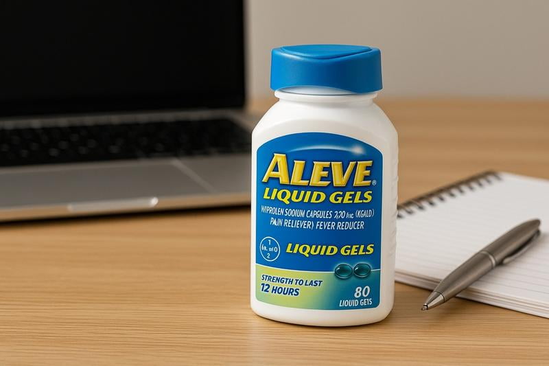 Aleve Liquid Gels Naproxen Sodium Pain Reliever, 50 Count HSA/FSA