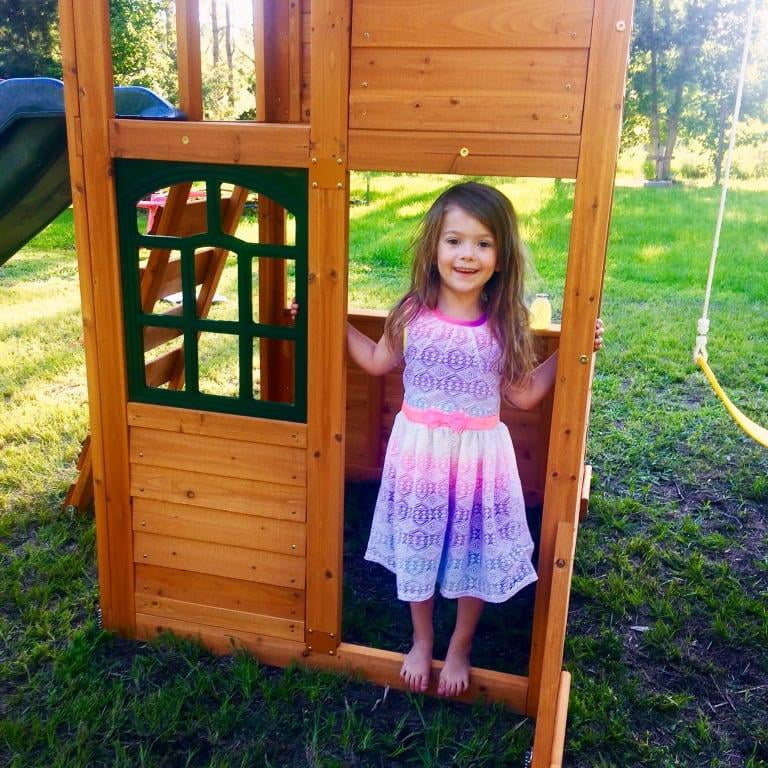kidkraft halliwell wooden swing set