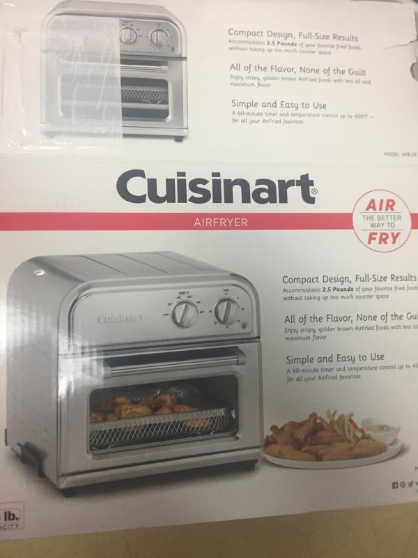 Cuisinart Compact Stainless Steel Air Fryer with Fry Basket AFR-25 - The  Home Depot