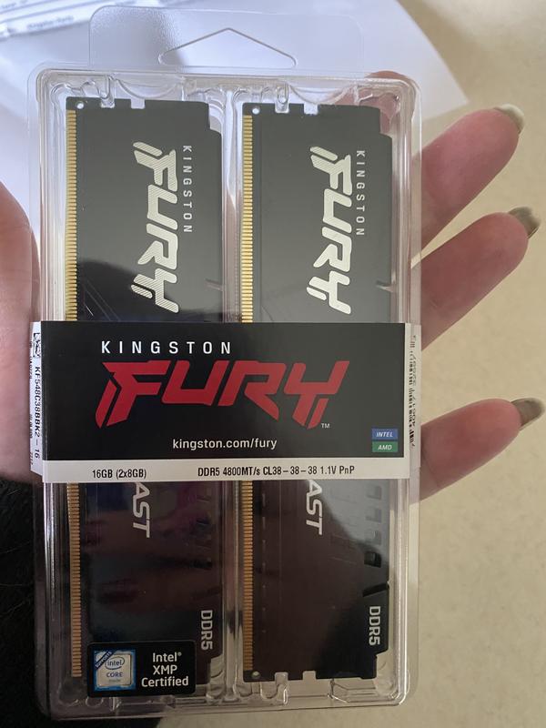 KINGSTON 16GB 5200MHZ DDR5 CL40 DIMM (KIT OF 2) FURY BEAST BLACK
