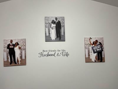 Autocollant Mural Vinyle "Best Friends For Life" - Décoration Citation Mari Et Femme - Neuf