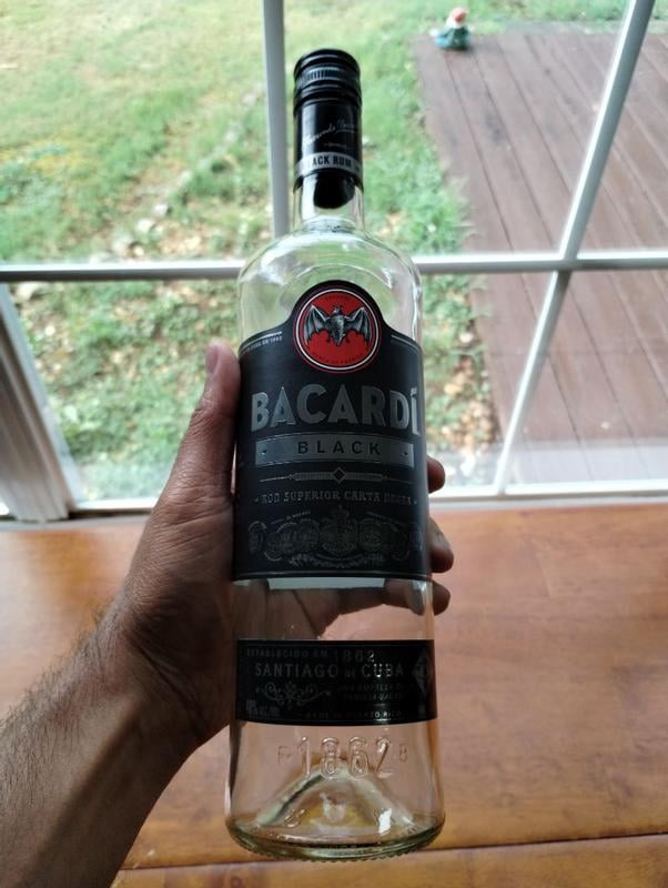BACARDI Black Rum, Gluten Free, 750 mL Bottle, ABV 40% - Walmart.com