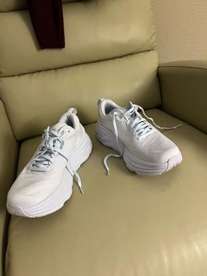 Hoka One Womens Bondi 8 Road Running Shoes - White - 6.5 - Walmart.com