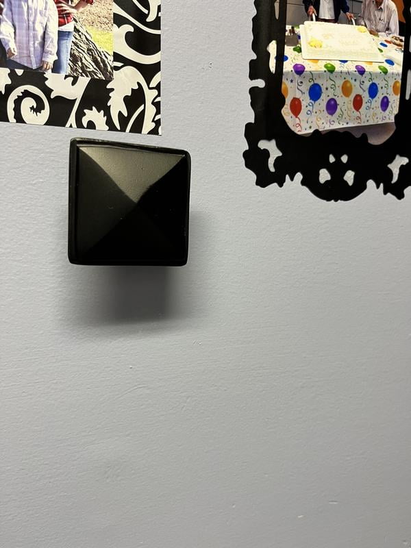 Mainstays Square Wall Hook - Black Metal - Load Limit 20 lbs