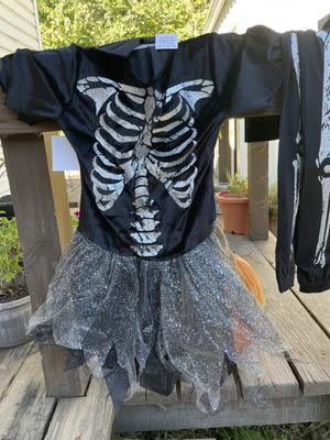 kids silver skeleton dress costume Silver Skele-Girl Skeleton CHILD Girls Costume NEW Dress