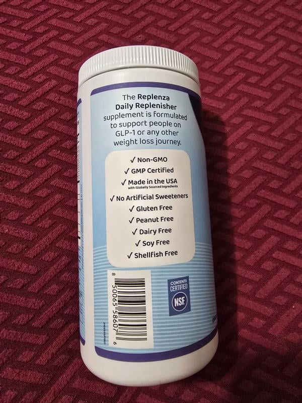 Customer reviews for Replenza GLP-1 Support, Daily Replenisher, Helps Support Muscle Recovery, Digestive Health, and Skin Elasticity, Lemon Drop, 30 Servings