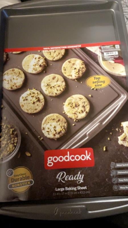  Goodful Nonstick Cookie Baking Sheet, Heavy Duty Carbon Steel  with Quick Release Coating, Made without PFOA, Dishwasher Safe, 17-Inch x  11-Inch, Gray: Home & Kitchen