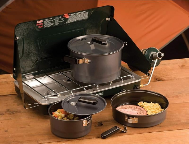 Coleman Portable Outdoor Cooking Set: 6-Piece Steel Camping