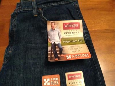 Wrangler Men's 5 Star Regular Fit Jeans with Flex 