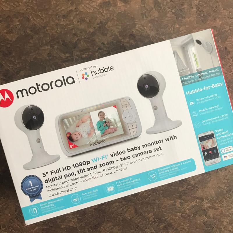 Motorola 5 Video Baby Monitor With Two Cameras Lux65connect 2 White Walmart Com Walmart Com