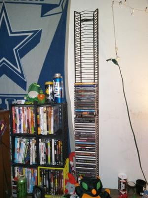 Atlantic Onyx Heavy Gauge Steel Media Storage Tower, 80-Disc