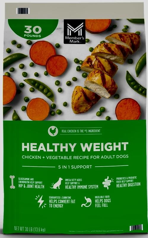 Member's Mark Healthy Weight Chicken & Vegetables Adult Dry Dog Food, 30  lbs. - Samsclub.com