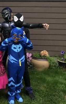 PJ Masks Toddler Boys Catboy Glow In the Dark Costume with 3D Ears and Detachable Tail