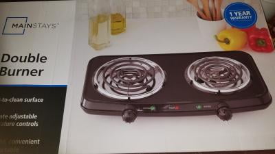 Deahun Mainstays Dishwasher-Safe 20'' Black Griddle with Adjustable Temperature Control