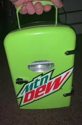 6 can mini fridge mountain dew