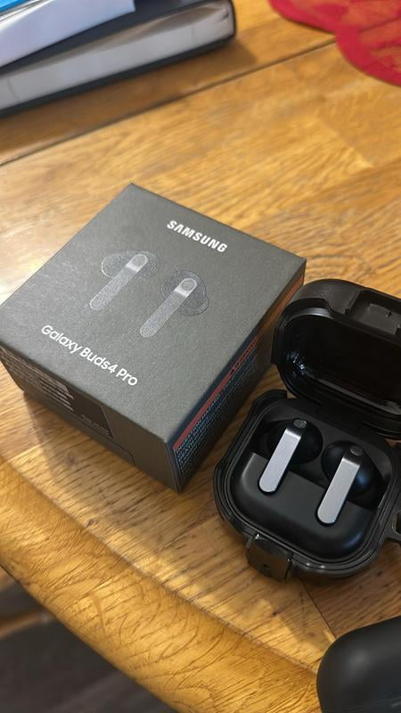 Samsung Galaxy Buds4 Pro Bluetooth Headphones and Charging Case